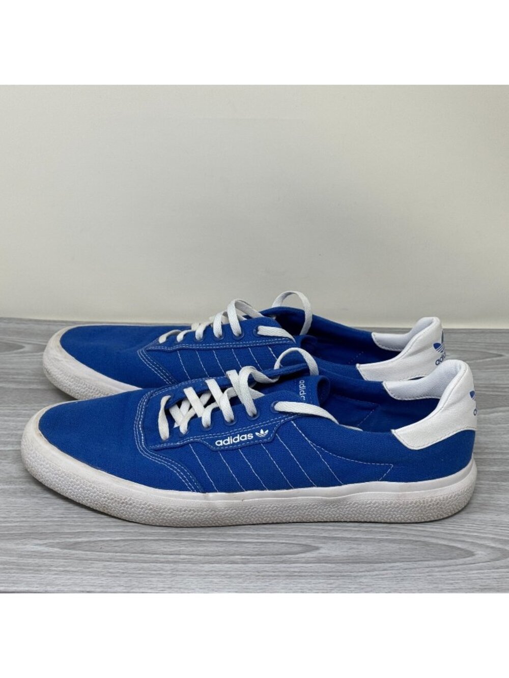 Adidas 3MC Shoes Mens 11 Royal Blue Canvas Sneakers Lace Up Low Top Skate Casual